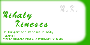 mihaly kincses business card